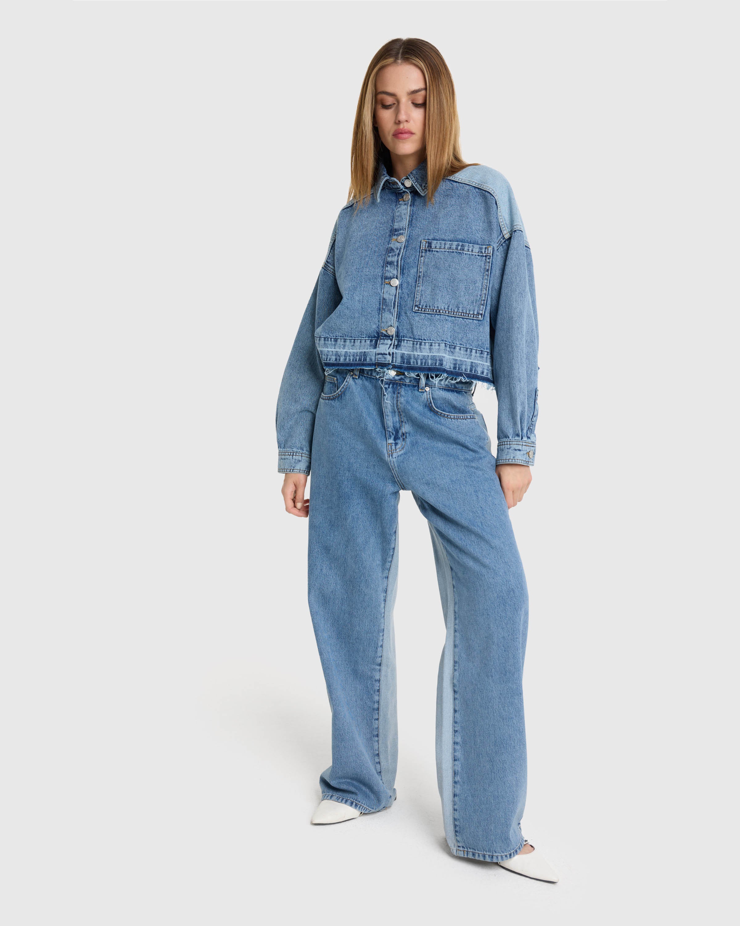 Mix Denim Pants - Image 3